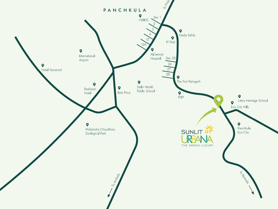 Sunlit Urbana Location Advantage Map